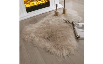 Ashler Faux Fur Rug for Valentine's Room Decor