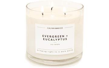 Calyan Evergreen Eucalyptus 3 Wick Soy Wax Candle