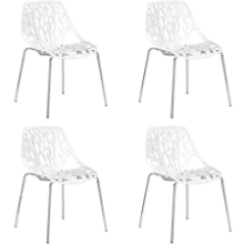 CangLong Modern Mid Century Dining Chairs, 4 PCs Pack