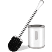 Compact Toilet Brush and Holder