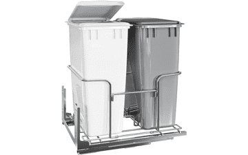 Double 50-Quart (XL) Pull-Out Trash Can