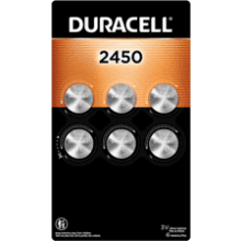 Duracell 2450 3V Lithium Battery, 6 Count Pack