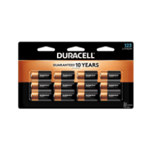 Duracell CR123A 3V Lithium Battery, 12 Count Pack