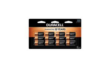 Duracell CR123A 3V Lithium Battery, 12 Count Pack