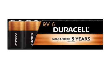 Duracell Coppertop 9V Battery, 6 Count Pack