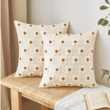 EMEMA Sun Flower Jacquard Throw Pillow Covers