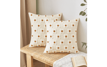 EMEMA Sun Flower Jacquard Throw Pillow Covers