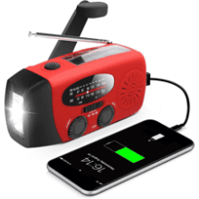 Emergency Hand Crank Radio with LED Flashlight