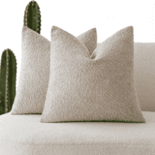 Foindtower Pack of 2 Textured Boucle Throw Pillow Covers