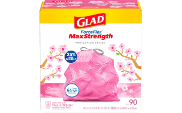 Glad ForceFlex MaxStrength Trash Bags, 13 Gallon, 90 Count