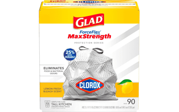 Glad ForceFlex MaxStrength with Clorox Trash Bags