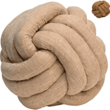 Hearthfire Hygge Knot Pillow Ball Faux Burlap