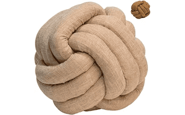 Hearthfire Hygge Knot Pillow Ball Faux Burlap