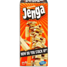 Jenga Classic Game with Genuine Hardwood Blocks