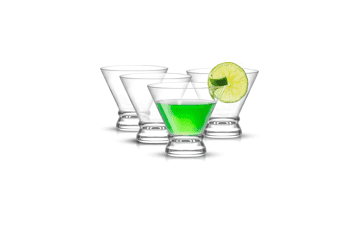 JoyJolt Afina 4-Piece Cocktail Glasses Set