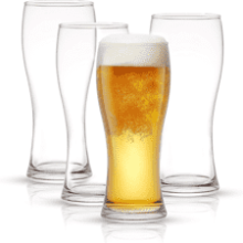 JoyJolt Callen 15.5oz Beer Glasses Set