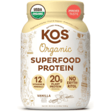 KOS Vegan Protein Powder Vanilla USDA Organic