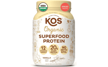 KOS Vegan Protein Powder Vanilla USDA Organic