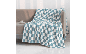 LOMAO Flannel Checkerboard Grid Pattern Throw Blanket