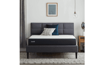 LUCID 8 Inch Memory Foam Firm Feel Bed Mattress