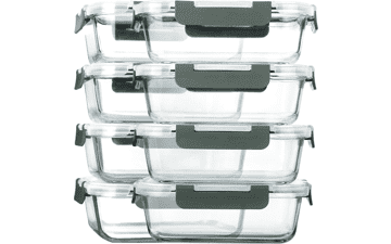 M MCIRCO Glass Meal Prep Containers - 8-Pack