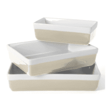 MARTHA STEWART 3 Piece Stoneware Bakeware Set