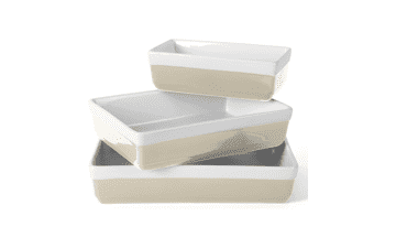 MARTHA STEWART 3 Piece Stoneware Bakeware Set