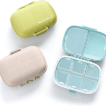 MEACOLIA 3 Pack Travel Pill Organizer