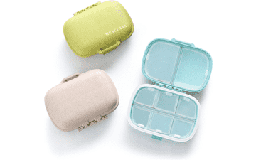 MEACOLIA 3 Pack Travel Pill Organizer