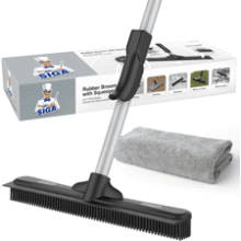 MR.SIGA Pet Hair Removal Rubber Broom