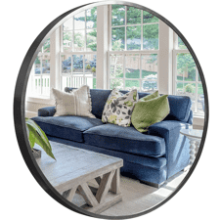 NeuType 32 Inch Round Wall Mirror