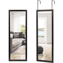 NeuType Full Length Mirror, 43"x16", Black