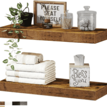 QEEIG Bathroom Shelves Set of 2