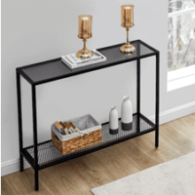 SAYGOER Glass Console Table Black