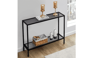 SAYGOER Glass Console Table Black