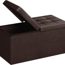 SONGMICS 30 Inches Folding Storage Ottoman Bench