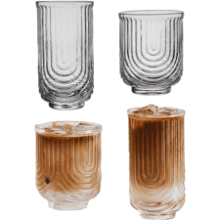 SOOMILE Crystal Drinking Glasses Set