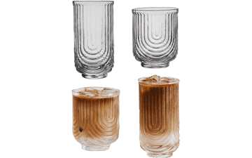 SOOMILE Crystal Drinking Glasses Set