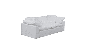 Sunset Trading Cloud Puff 2 Piece Modular Sectional Slipcovered Sofa