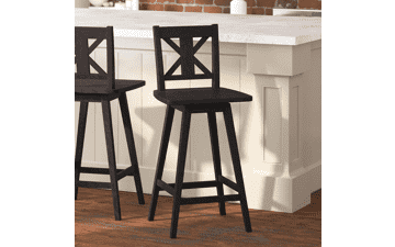 Taylor & Logan Gisella Modern Farmhouse Wooden Swivel Bar Stool