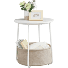 VASAGLE Small Round Side End Table