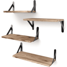 YGEOMER Floating Shelves, Rustic Wood Shelves