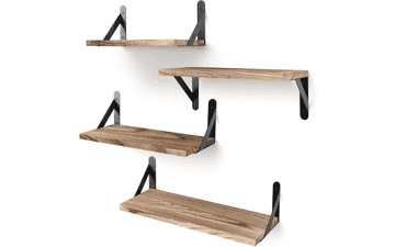 YGEOMER Floating Shelves, Rustic Wood Shelves