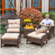 YITAHOME 5 Piece Wicker Patio Furniture Set