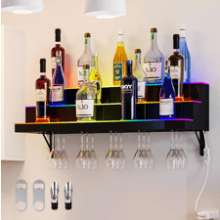 YITAHOME LED Light Liquor Display Shelf