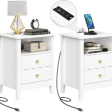 YITAHOME Nightstand with Charging Station