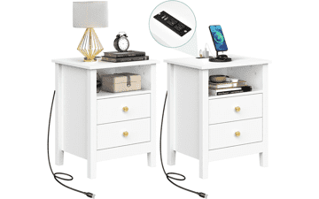 YITAHOME Nightstand with Charging Station