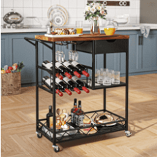 YITAHOME Solid Wood Bar Cart