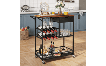 YITAHOME Solid Wood Bar Cart