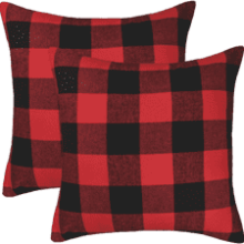 4TH Emotion Christmas Buffalo Check Plaid Throw Pillow Covers